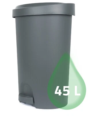 Ondis24 Mülleimer Treteimer Abfalleimer Abfallbehälter Papierkorb 45L grau NEU - Bild 1 von 4