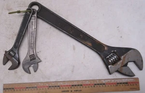 3 - Adjustable Wrenches  - 2 Unbranded - 1 NAPA - Picture 1 of 11
