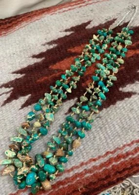 Gorgeous multi-strands Imperial Jasper nuggets necklace(w432-w3) - Image 1 of 2