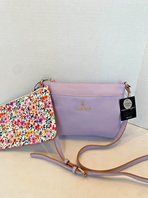 NEW Nanette Lepore Mirabel Periwinkle Crossbody Bag Purse w/ Floral Pouch - Image 1 of 4