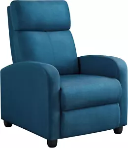 Fabric Recliner Sofa Modern Single Recliner Sofa Home Theater Seating with Thick - Picture 1 of 12