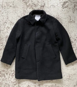 NUOVO GIACCA CAPPOTTO ZARA RAGAZZO MISTO LANA NERO 9-10 anni - Foto 1 di 5