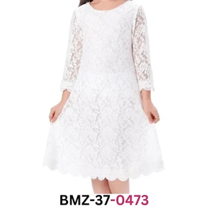 APRIL GIRL Flower Girl Dress, Lace Dress 3/4 Sleeve Dress Ivory 14-16 Years - Picture 1 of 5