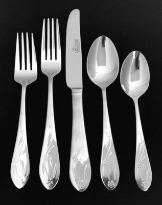 TEMP-TATIONS Stainless OLD WORLD FLORAL Flatware CHOICE Round Tip NEW STOCK - Image 1 of 3