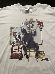 Keanu Reeves Self-Portrait Norman Rockwell Parody, Beige, Size: XL - Picture 1 of 5