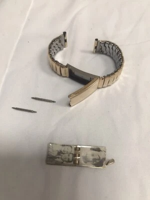 Vintage 19mm 18mm 1950s Gold Filled Gemex Photo Album Classic Unused Watch Band - Image 1 of 4