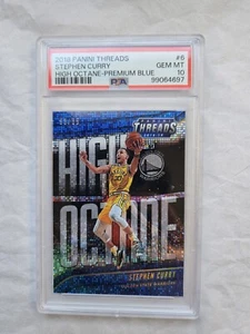 PSA 10 2018-19 Panini Threads Stephen Curry #6 High Octane Premium Blue 83/85 - Picture 1 of 2