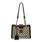 Petit sac fourre-tout noir cadenas Gucci GG Supreme Monogramme - authentique 2250 $