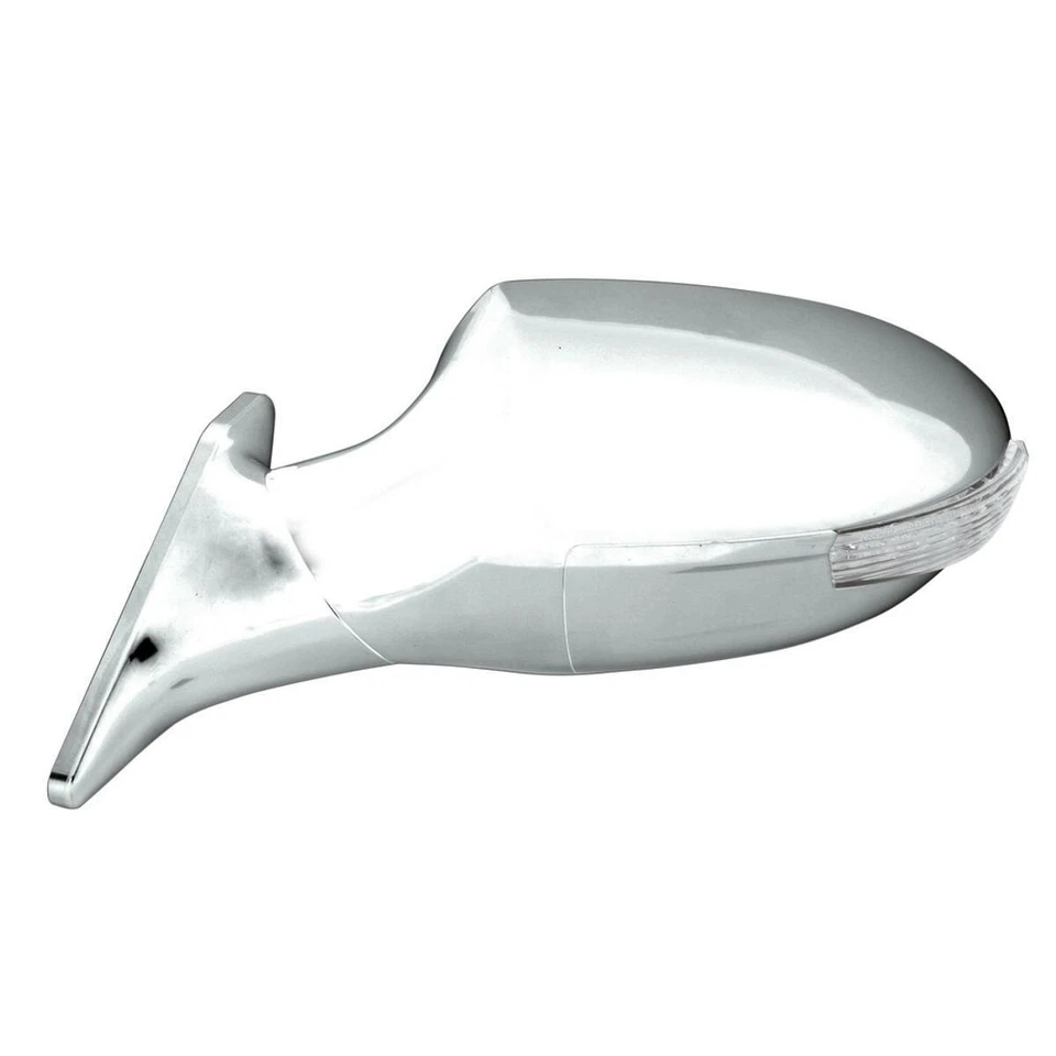 COPPIA SPECCHIETTI AUTO RACE-10 CROMO FISSI FRECCE LED MANUALE OMOLOGATI AUTO - Immagine 1 di 1