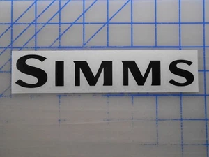 Simms Aufkleber 5,5"" 7,5"" 11"" Wathemd Jacke Handschuhe Hose Lätzchen Fliegenfischen Regen - Bild 1 von 2