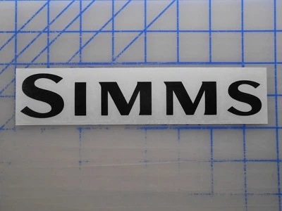 DD Simms Decal 5.5" 7.5" 11" Waders Shirt Jacket Gloves Pants Bibs Fly Fishing Rain