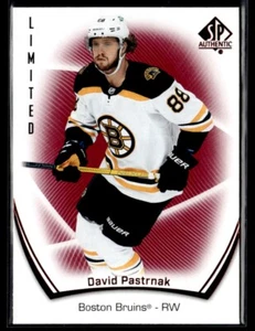 2021-22 SP Authentic limited red David Pastrnak #10 - Picture 1 of 2
