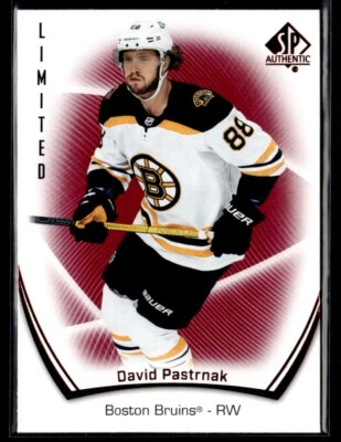 2021-22 SP Authentic limited red David Pastrnak #10 - Image 1 of 2
