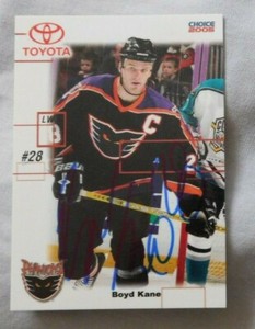 2004-05 Choice Philadelphia Phantoms #07 Boyd Kane Signed Auto Hockey Card