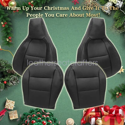 4PCS For 2014 2015 Mercedes Benz CLA 250 Bottom-Top Leather Seat Cover Black US Foto 1 de 4