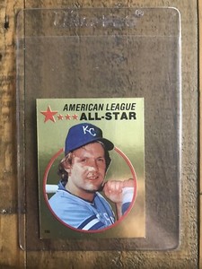 1982 Topps George Brett Foil All-Star Sticker Kansas City Royals Sticker #133