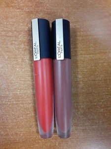 2 Pack: L'Oreal Rouge Signature Matte Lip Stains in I Explore & Red -      T579 - Picture 1 of 2