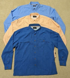 Lot of 3 Orvis Mens Vented Fishing Button Front Shirt Size XL - Picture 1 of 5