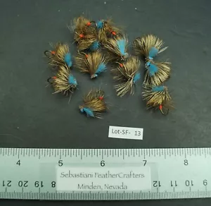 One Dozen #8 Orange Hot Spot Elk Hair Caddis Flies Lot-SF 13 - Picture 1 of 2