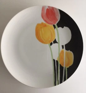 Plato de cena vintage Narumi Japón Mikasa Art Deco amapola 1976-1979 L1059 - Imagen 1 de 4