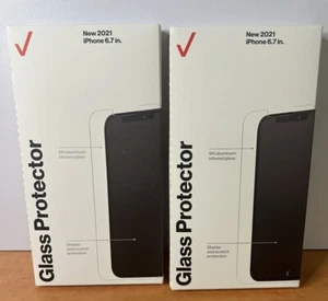 NIB Pair Of Verizon Glass Protectors New 2021 1Phone 6.7 In. - Picture 1 of 2