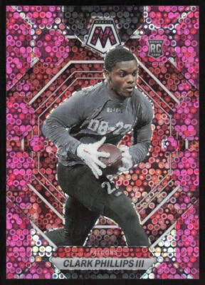 2023 Panini Mosaic Pink No Huddle Rookie #301 Clark Phillips /20 Atlanta Falcons - Image 1 of 2