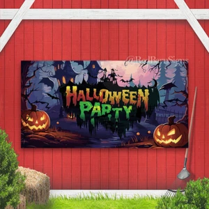 Halloween Indoor Outdoor Decorations, Halloween Door Cover for Scary Theme Party - Picture 1 of 1