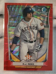 2014 Bowman Chrome AJ Reed RC Rookie Red Wave Refractor /25 - Picture 1 of 2