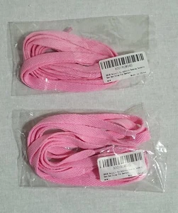 2 Pairs 4 Laces Pink Unisex Athletic Running Sneakers Shoes Boot 32in Shoelaces - Picture 1 of 7