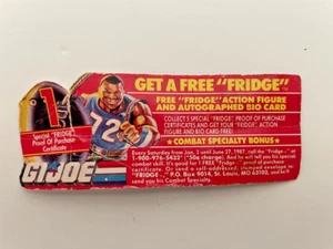 1986 Gi Joe ARAH Get a Free Fridge Order Form Promo Insert - Picture 1 of 4