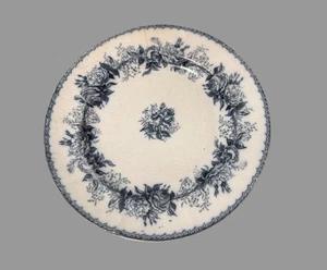 Antique Victorian Floral Decorated Chaplet Wreath Transferware 9.5" Dinner Plate - Picture 1 of 4