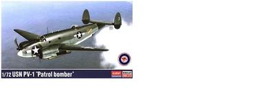 ACADEMY 12587  USN PV-1 PATROL BOMBER 1/72 NUOVO COMPLETO DI MASK - Immagine 1 di 2