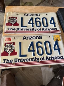 2-2002’Arizona Wildcat placas de matrícula de automóvil L4604 - Imagen 1 de 2