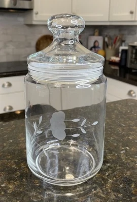 "Frasco de cristal Princess House Heritage de 8"" con tapa de junta de goma" Foto 1 de 4