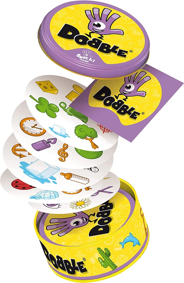 Asmodee DOBBLE Spot It Family Card Game Age 6 2-8 Players 15 Mins Playing Time