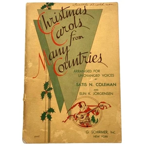 Cancionero de partituras navideñas de 1934 vintage villancicos de muchos países - Imagen 1 de 16