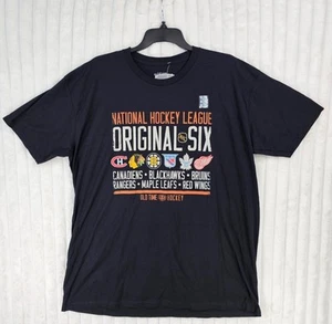 Old Time Hockey NHL Original Six Black Graphic Shirt XL NWT Benefit Charity🎗️ - Picture 1 of 3