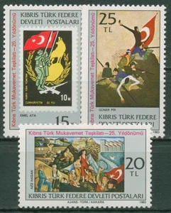 Türkisch-Zypern 1983 Widerstandsbewegung Gemälde 129/31 postfrisch - Picture 1 of 1
