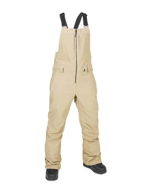 Volcom Swift Bib Overall Women's Snow Pants, Sand, Large - Image 1 of 4