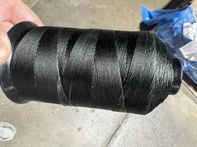 Dark Green Nylon Thread 8 Oz Cone Made in USA T135 Bonded CG483 - Image 1 of 2