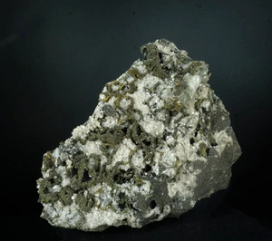 Chalcopyrite, Calcite & Dolomite / Cavnic Mine, Romania / Cabinet Mineral Specim - Picture 1 of 7