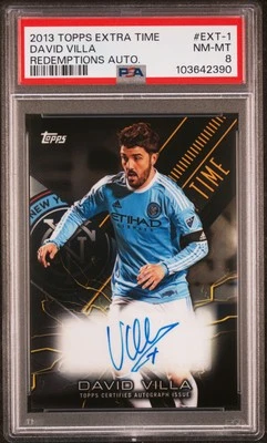 David Villa 2013 Topps MLS Soccer Extra Time Auto /99 EXT-1 PSA 8 - Image 1 of 2