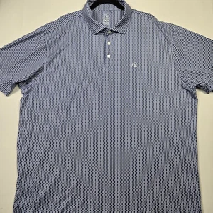 Rhoback Polo Shirt Men 3XL Blue Texas Lone Star State Football Performance Golf - Picture 1 of 8