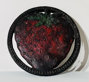 Vintage Cast Iron Strawberry Themed Trivet Stand  - Picture 1 of 3