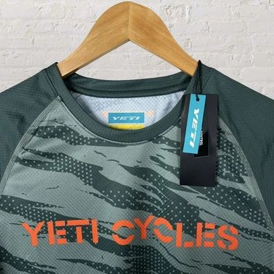 Jersey Yeti Cycles Longhorn S/S MTB Rendimiento Ciclismo Jersey Para Hombre Mediano Foto 1 de 4