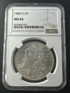 1884 O Morgan S$1 MS 64 NGC MS64 Near Gem BU - Picture 1 of 12