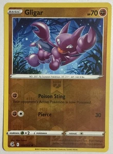 Pokemon TCG Fusion Strike Gilgar Reverse Holo 140/264 Near Mint - Picture 1 of 4