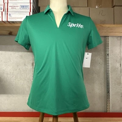 Nike женская рубашка-поло для гольфа Sprite вышитый логотип зеленый большой L новый с Ярлыками - Изображение 1 из 4
