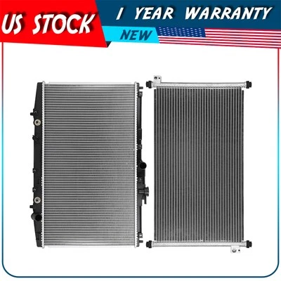 Radiator and AC Condenser Kit For 1998 1999 2000 2001 2002 Honda Accord - Image 1 of 4
