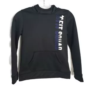 Under Armour Youth Medium Black Hoodie "Fit Squad" ColdGear Loose Fit - Picture 1 of 10